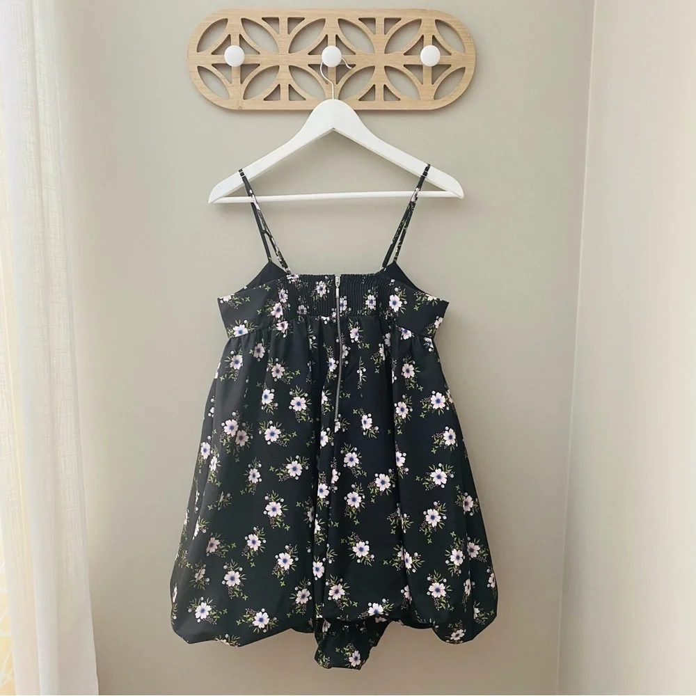 Free People Bubble Mini Dress Black Sz Medium